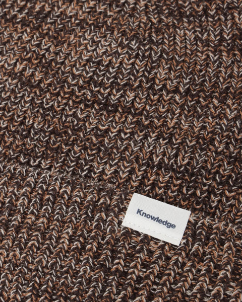 Knowledge Cotton Apparel Twisted Yarn Beanie - Chocolate Torte
