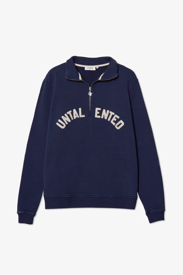 Pompeii Untalented 1/4 Zip Sweat - Navy