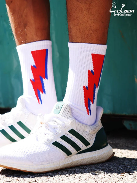 Cookman Rib Crew Socks - Lightning White