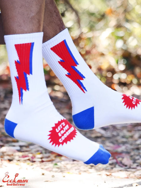Cookman Rib Crew Socks - Lightning White