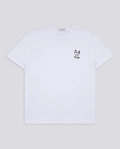 Varanacci Chicken on a Skateboard Embroidered Organic Tee - White