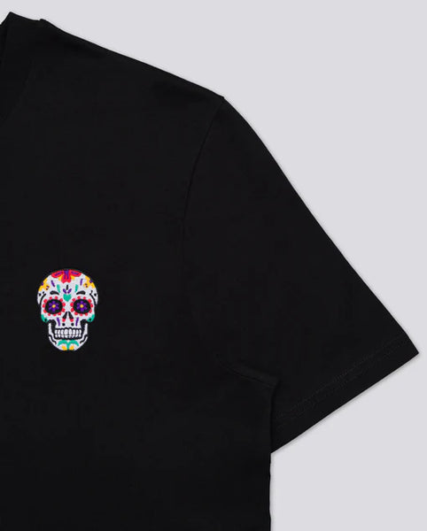 Varanacci Day Of The Dead Embroidered Organic Tee - Black