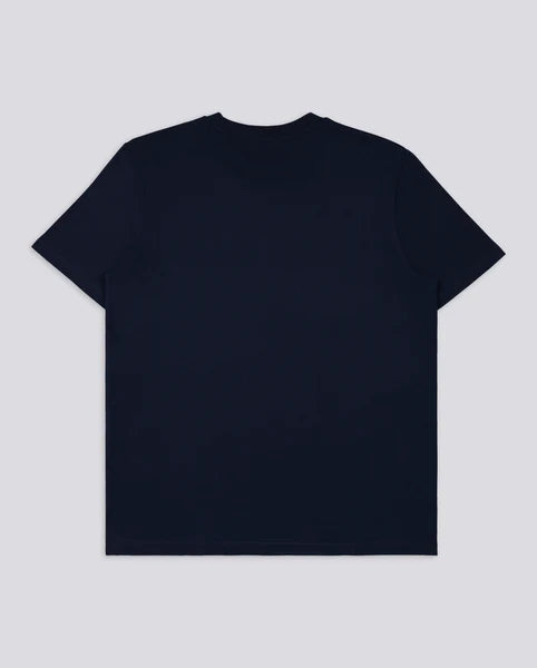 Varanacci Fish On A Bike Embroidered Organic Tee - French Navy