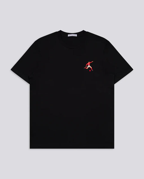 Varanacci Footballer Embroidered Organic Tee - Black