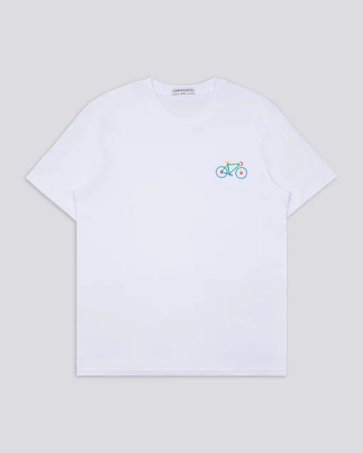 Varanacci Multi Bike Embroidered Organic Tee - White