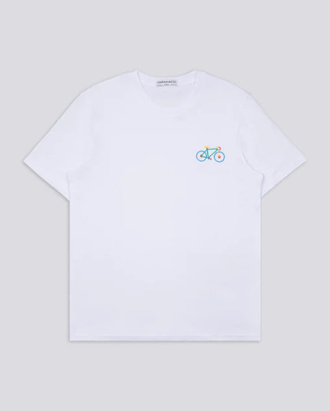 Varanacci Multi Bike Embroidered Organic Tee - White