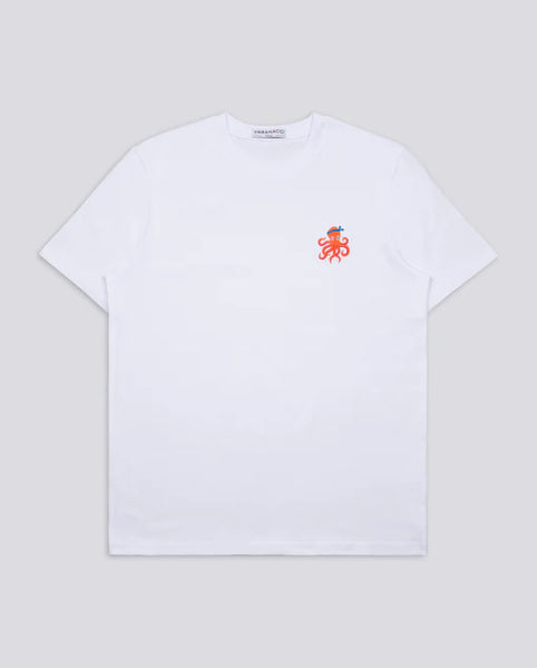 Varanacci Octopus Embroidered Organic Tee - White