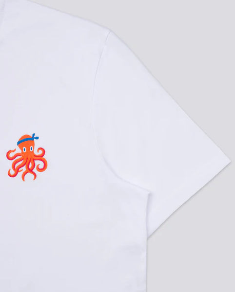 Varanacci Octopus Embroidered Organic Tee - White