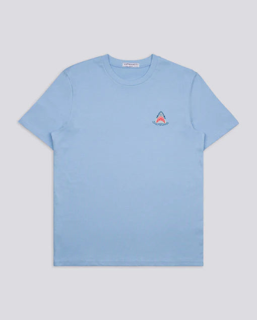 Varanacci Shark Embroidered Organic Tee - Blue Soul