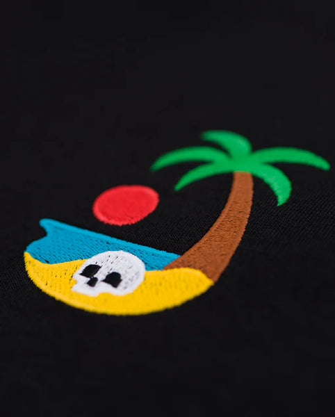 Varanacci Skull Island Embroidered Organic Tee - Black