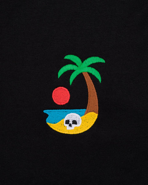 Varanacci Skull Island Embroidered Organic Tee - Black