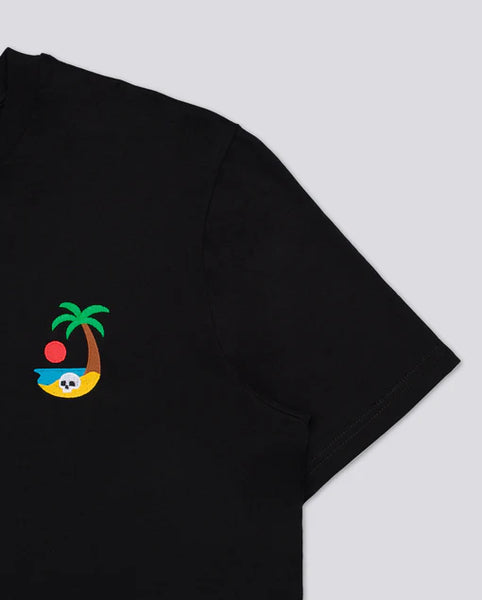 Varanacci Skull Island Embroidered Organic Tee - Black