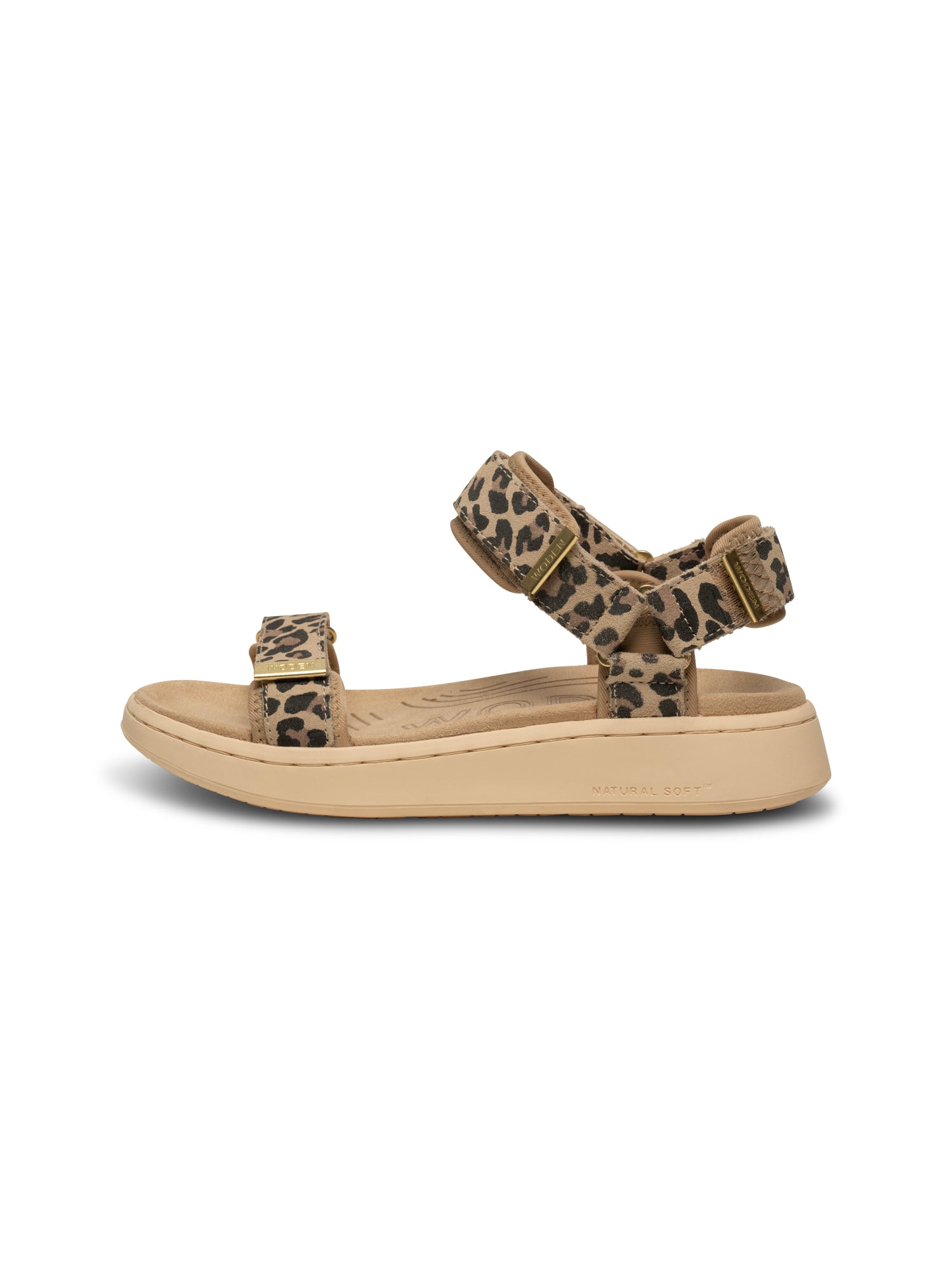 Woden Line Sandal Leopard Print