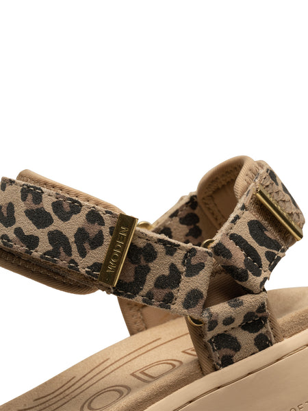 Woden Line Sandal Leopard Print