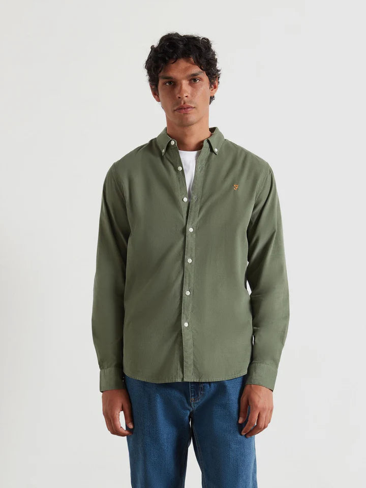 Farah Fontella Cord Shirt - Tarragon
