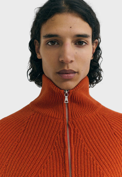 Thinking Mu Ekaiz Zip Thru Knit - Apricot