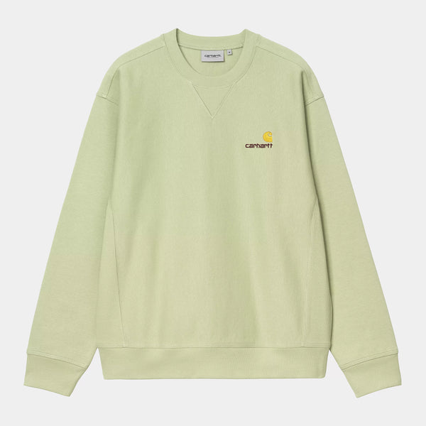 Carhartt American Script Sweat - Pale Olive