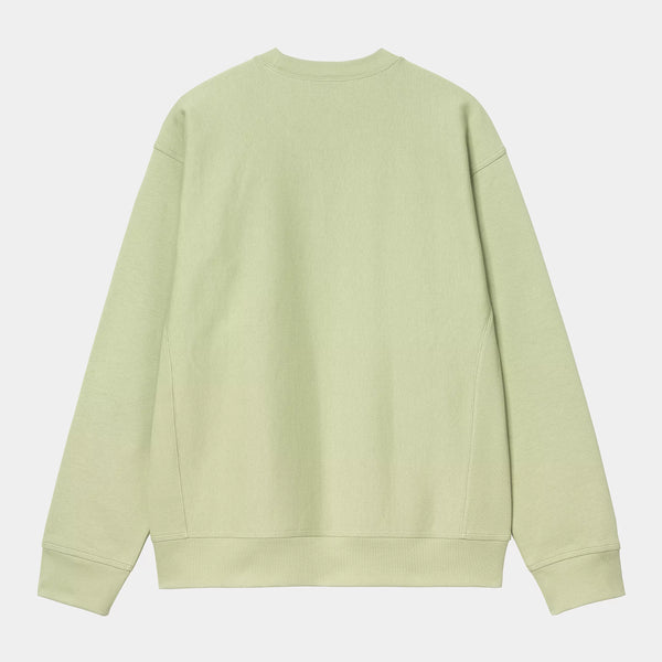 Carhartt American Script Sweat - Pale Olive
