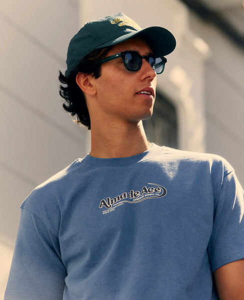 Alma de Ace Athletic Supply Centre Tee - Washed Blue