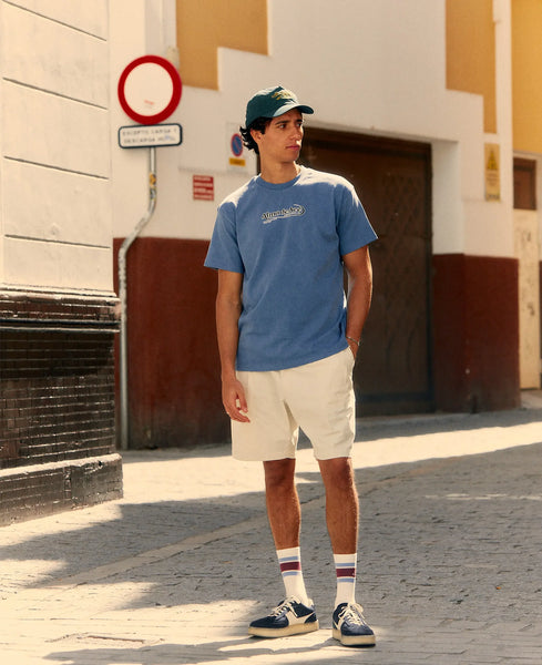 Alma de Ace Athletic Supply Centre Tee - Washed Blue