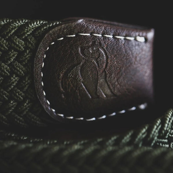 Swole Panda Woven Belt - Navy/Burgundy Spot
