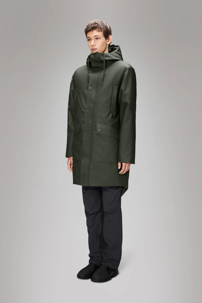 Rains Nome Long Parka - Green