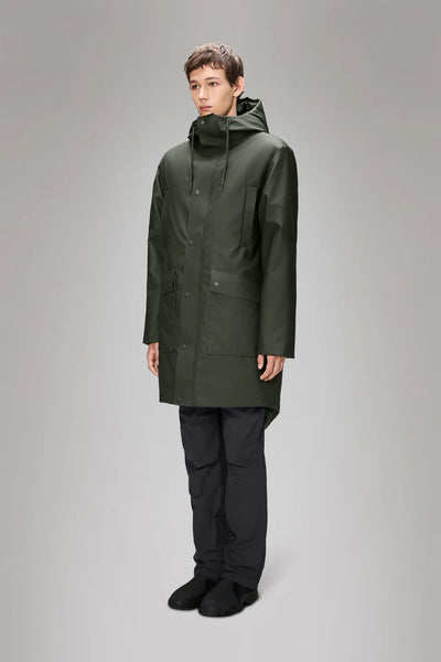 Rains Nome Long Parka - Green