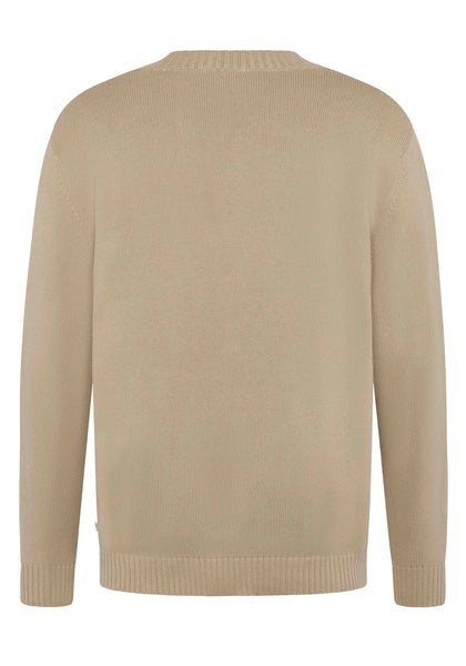 Knowledge Cotton Apparel SOS Jacquard Knitted Cardigan - Light Feather Grey