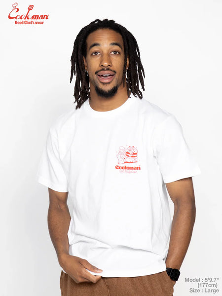 Cookman Cheers Burger Tee - White