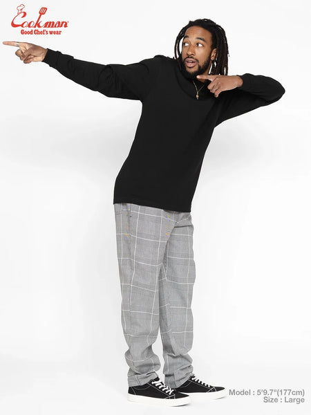 Cookman Chefs Pants - Glen Check Black