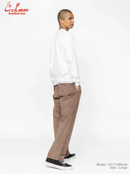 Cookman Semi Wide Corduroy Chefs Pants - Cocoa Brown
