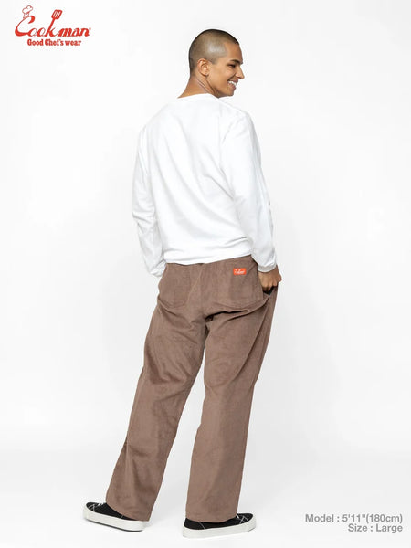 Cookman Semi Wide Corduroy Chefs Pants - Cocoa Brown