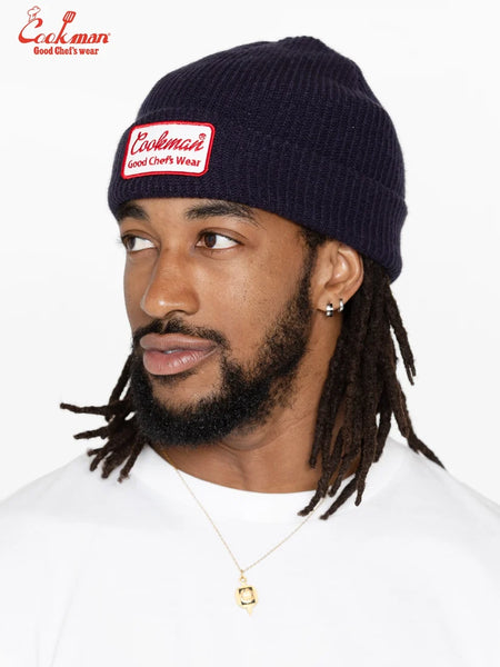 Cookman Embroidered Patch Beanie - Dark Navy