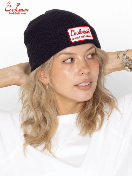 Cookman Embroidered Patch Beanie - Dark Navy