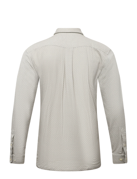 Clean Cut Copenhagen Emil AOP L/S Shirt - Ecru/Brindle Beige