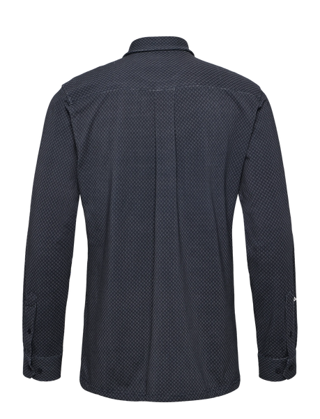 Clean Cut Copenhagen Emil AOP L/S Shirt - Navy/H.Berry