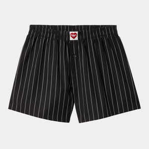 Carhartt Seaton Stripe Cotton Boxers - Black
