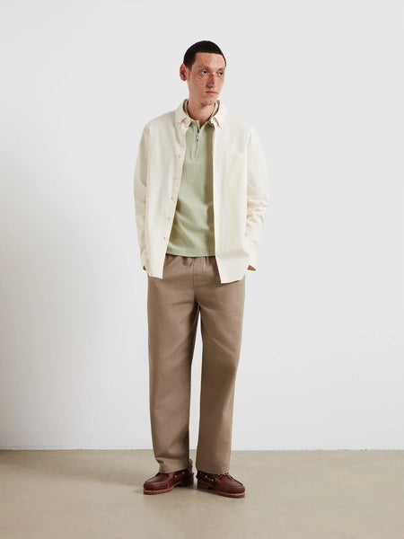 Farah Dobson Zip Polo - Green Shade