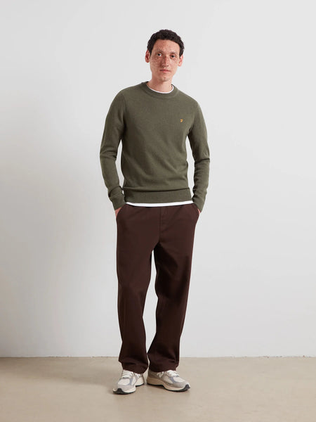 Farah Maidstone Lambswool Jumper - Rosemary