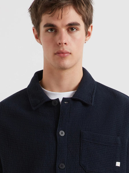 Farah L/S Castlefields Overshirt - True Navy