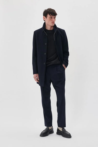 Matinique Harvey N Wool Coat - Dark Navy