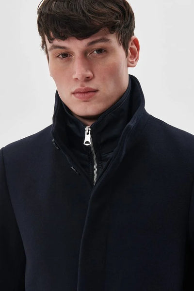 Matinique Harvey N Wool Coat - Dark Navy