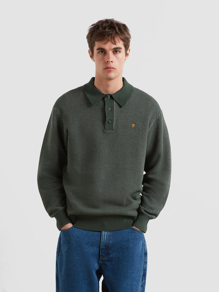 Farah L/S Gateacre Polo Shirt - Poplar Green