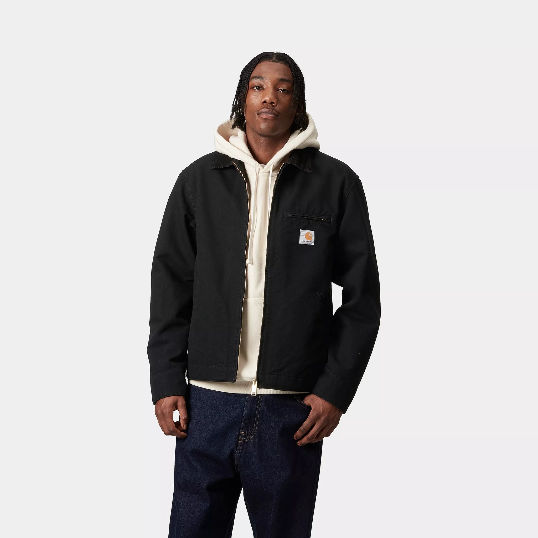 Carhartt Detroit Jacket (Summer) - Black/Black Rinsed