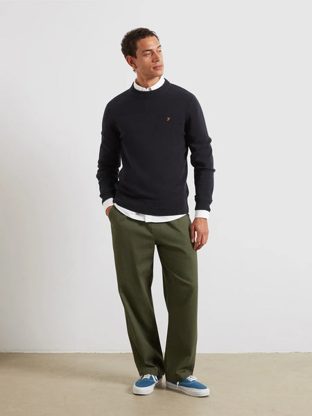 Farah Shepard Crew Sweater - True Navy