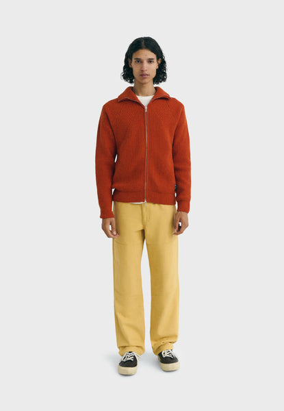 Thinking Mu Ekaiz Zip Thru Knit - Apricot