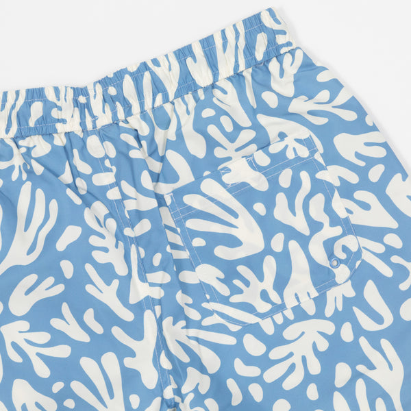Farah Colbert Reef Print Swim Shorts - Arctic Blue