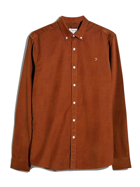 Farah Fontella Cord Shirt - Burnt Ochre