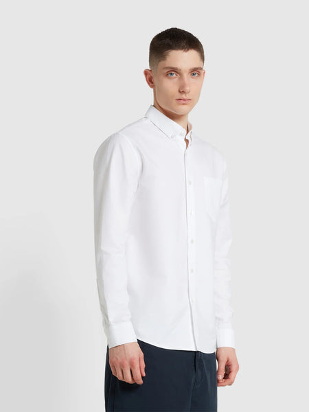 Farah Brewer Pocket L/S Shirt - White