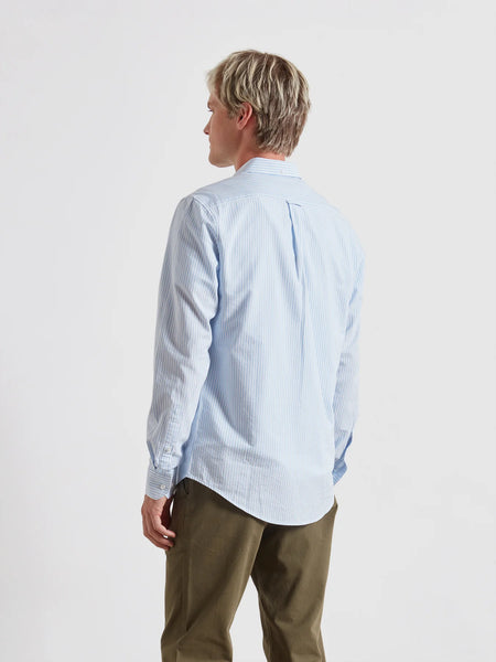 Farah Brewer Stripe Shirt - Sky Blue